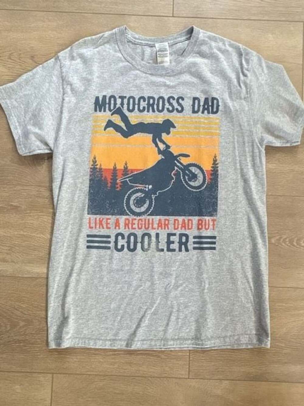 Motocross Dad Like a Regular Dad But Cooler Size M Gray T-Shirt